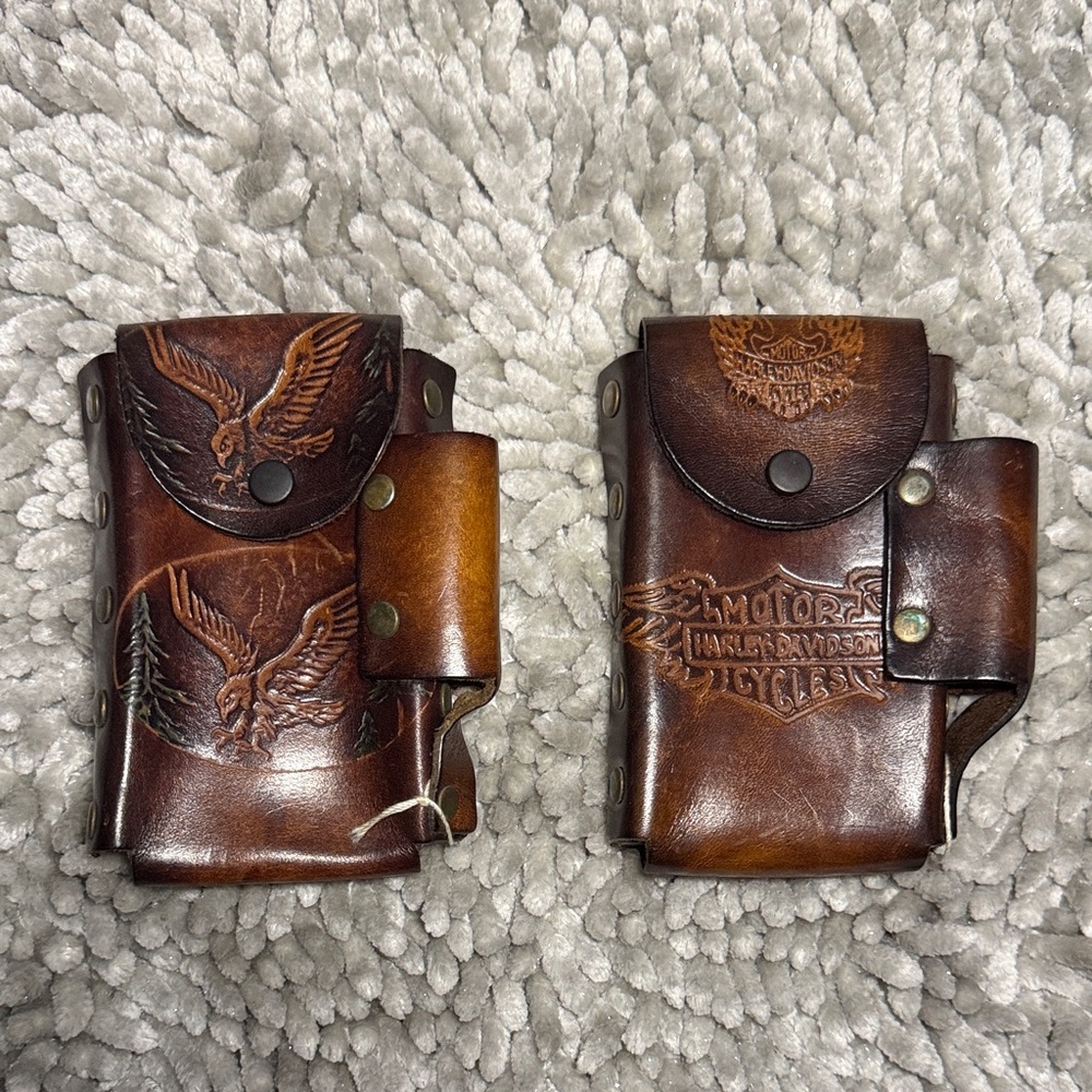 Leather Cigarette and Lighter Holder